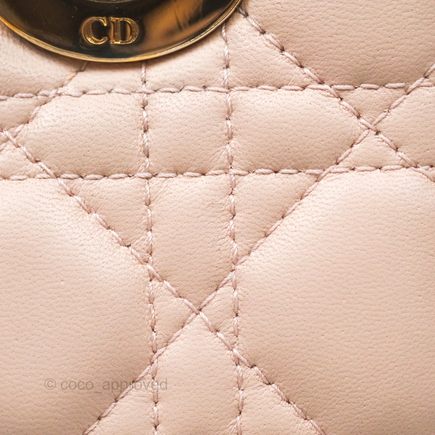 Christian Dior Lambskin My ABCDior Lady Dior Pink Gold Hardware
