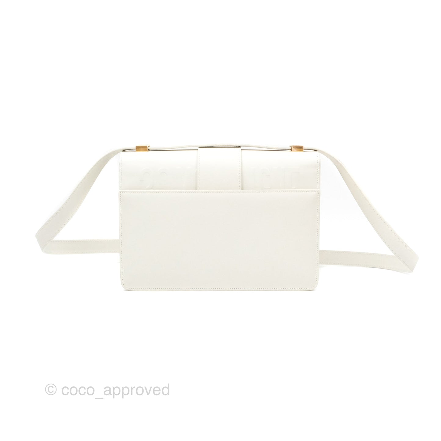 Christian Dior Small 30 Montaigne Box Bag White Calfskin