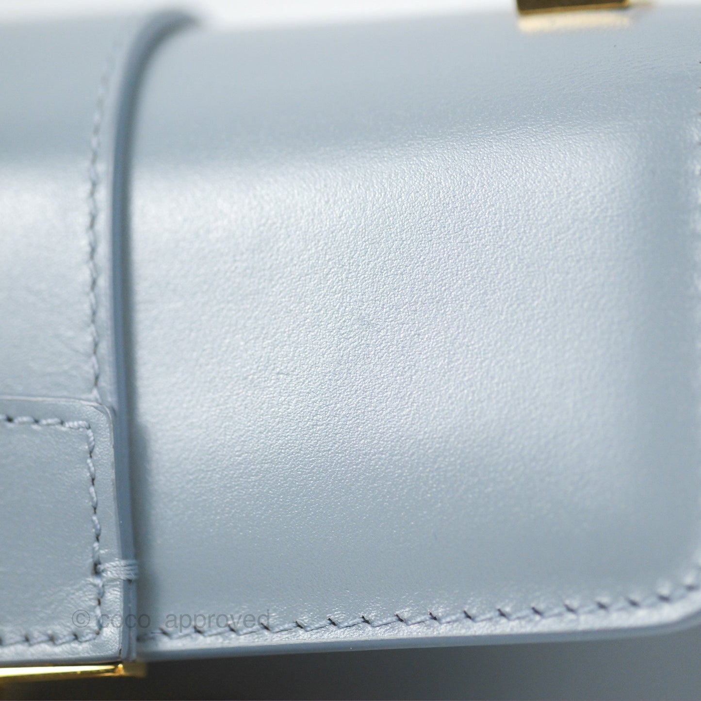 Christian Dior Micro 30 Montaigne Flap Bag Blue Grey Smooth Calfskin