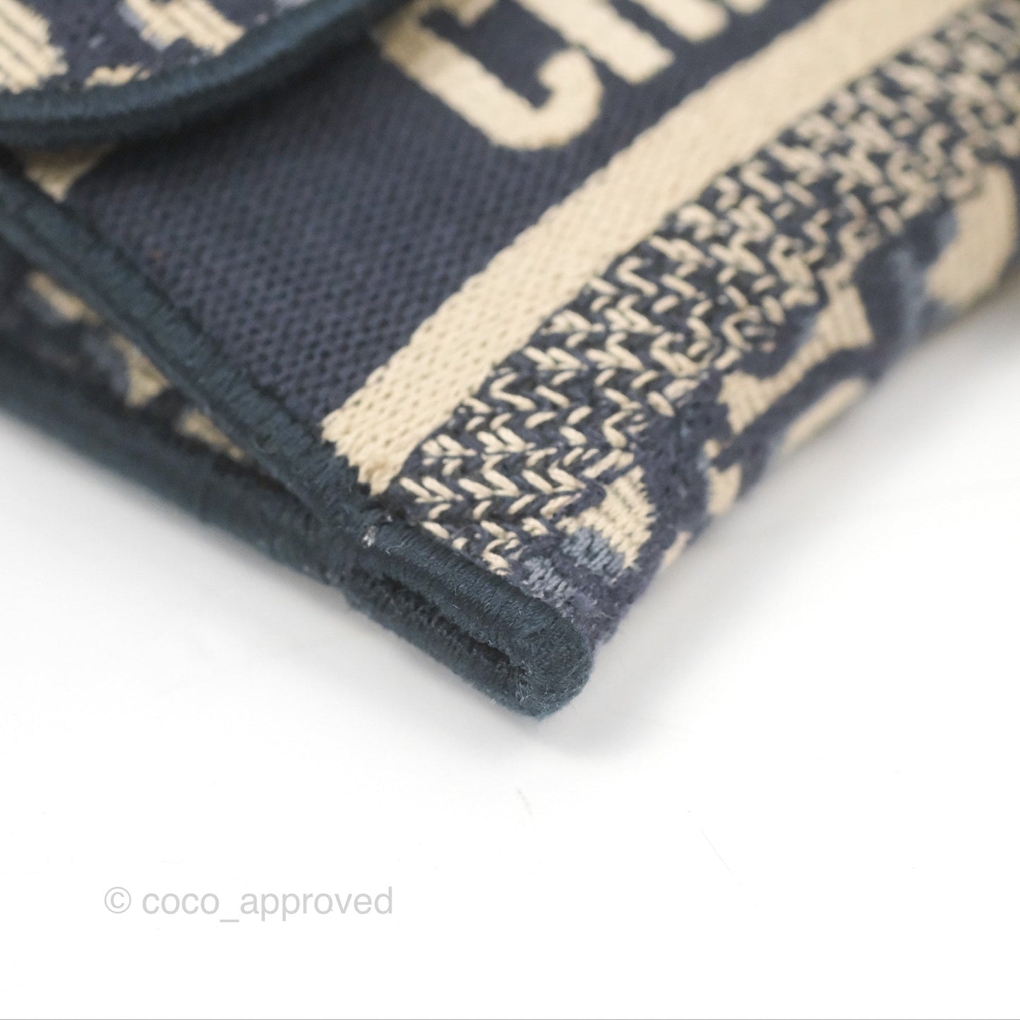 Christian Dior Navy Oblique Slim Saddle Pouch