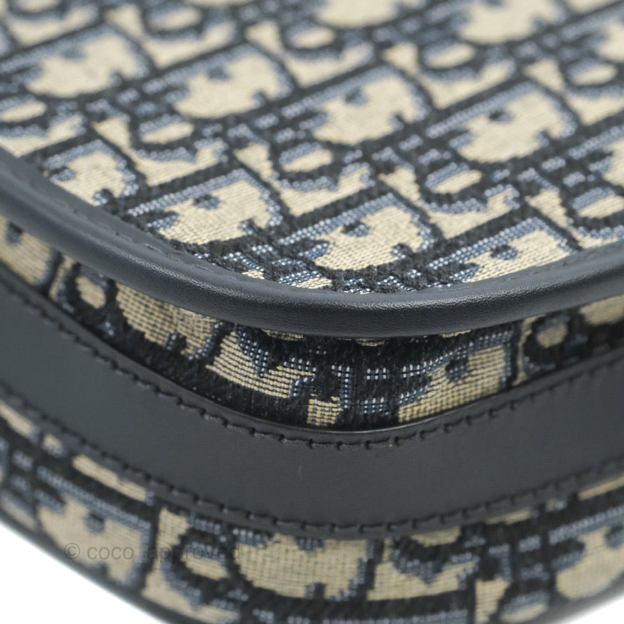 Dior Medium Bobby Bag Blue Oblique Jacquard Canvas