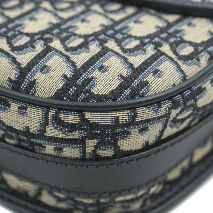 Dior Medium Bobby Bag Blue Oblique Jacquard Canvas