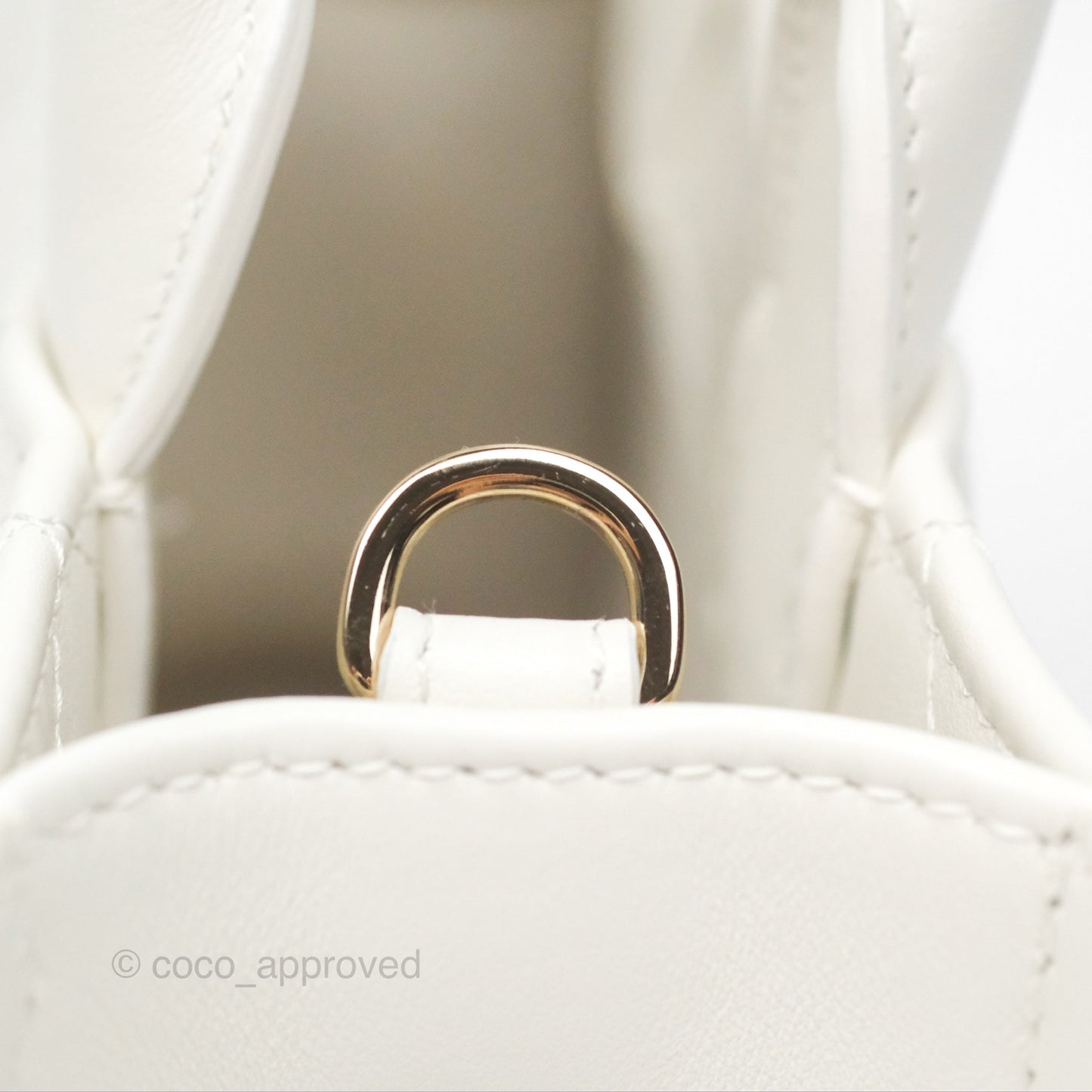 Christian Dior Mini Dior Book Tote Latte Macrocannage Calfskin Gold Hardware