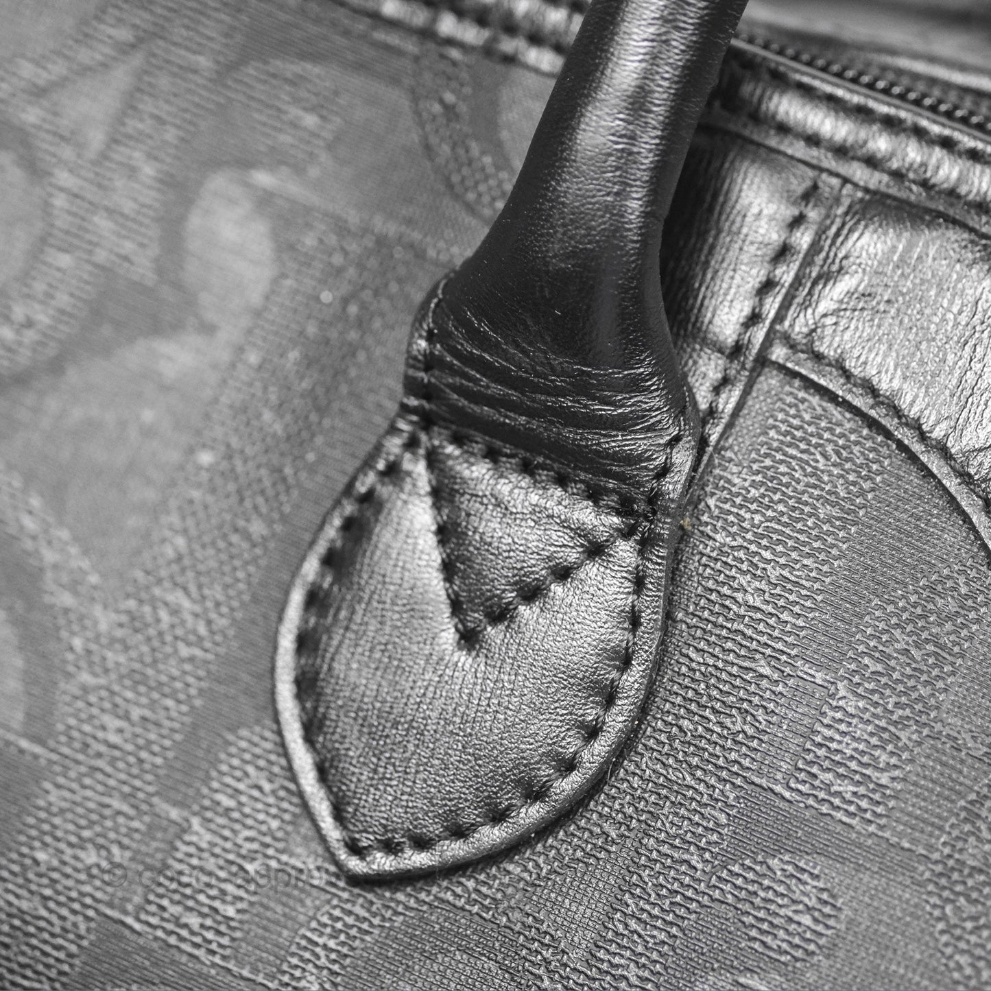 Dior Vintage Trotter Boston Duffle Bag Oblique Black