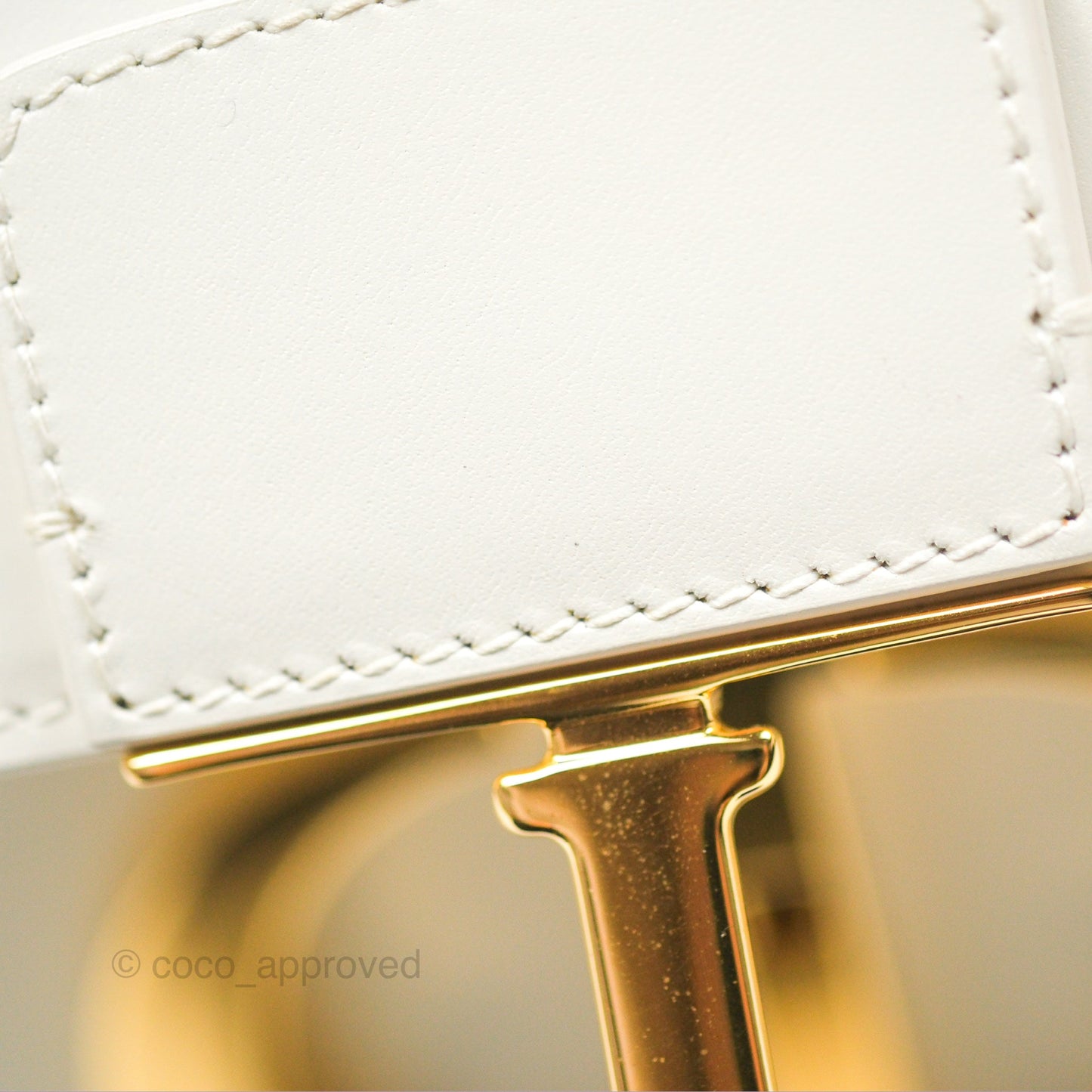 Christian Dior 30 Montaigne Box Bag White Calfskin