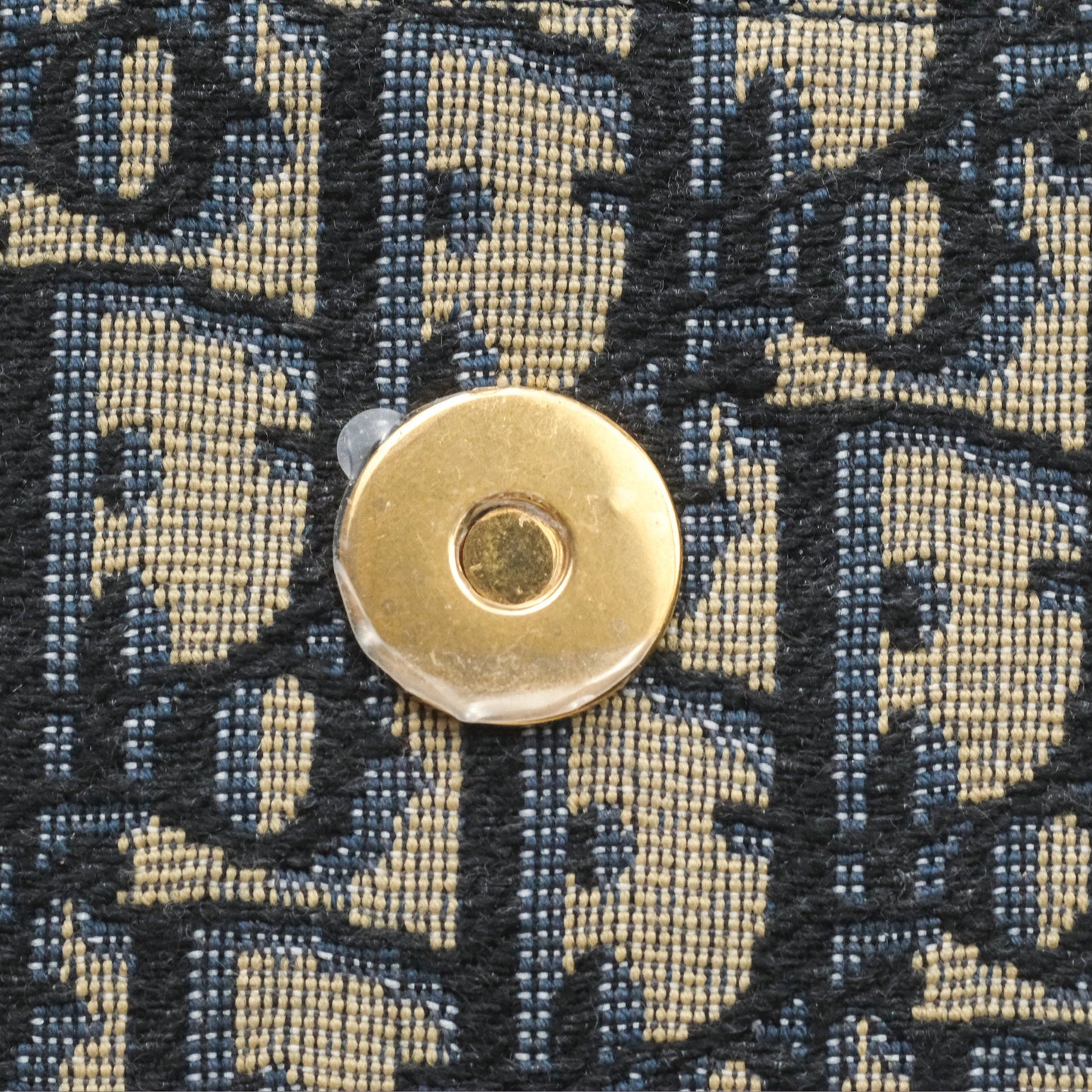 Dior Vertical Saddle Phone Holder Navy Oblique Canvas