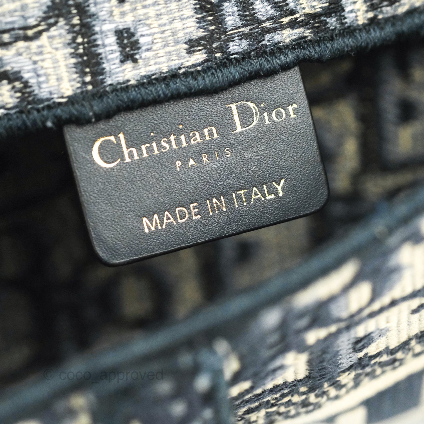 Christian Dior Navy Oblique Slim Saddle Pouch