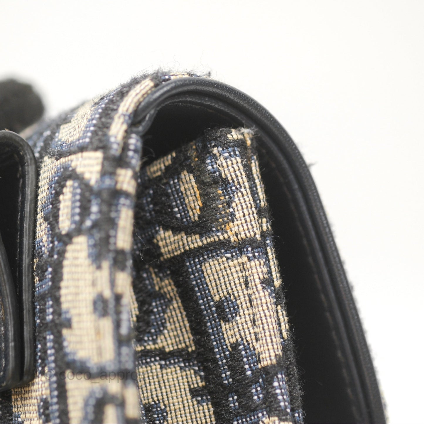 Christian Dior Blue Dior Oblique Jacquard Saddle Belt Pouch