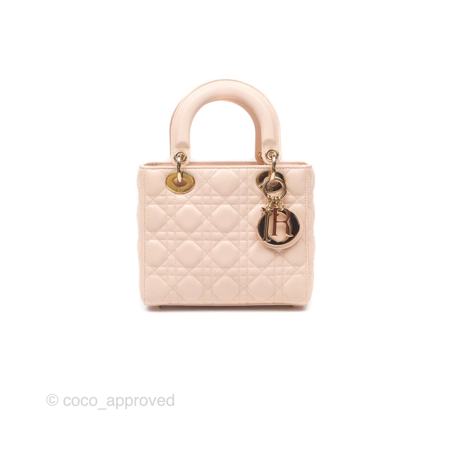 Christian Dior Lambskin My ABCDior Lady Dior Pink Gold Hardware