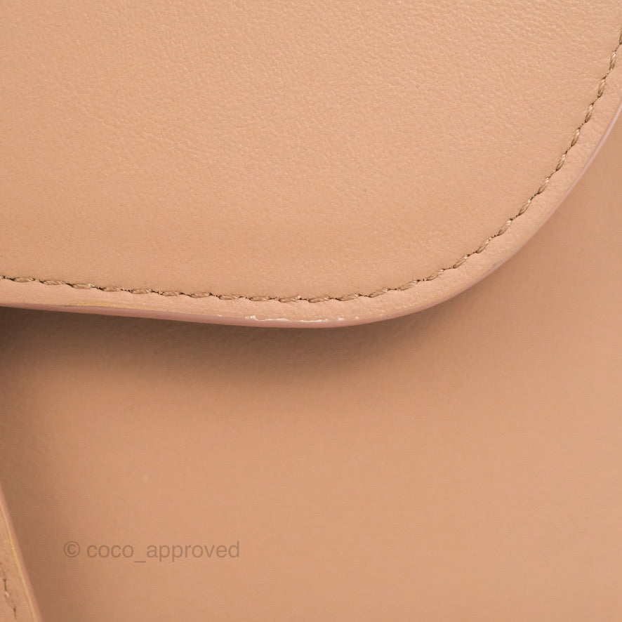 Christian Dior Saddle Belt Pouch Dusty Pink Matte Calfskin Gold Hardware