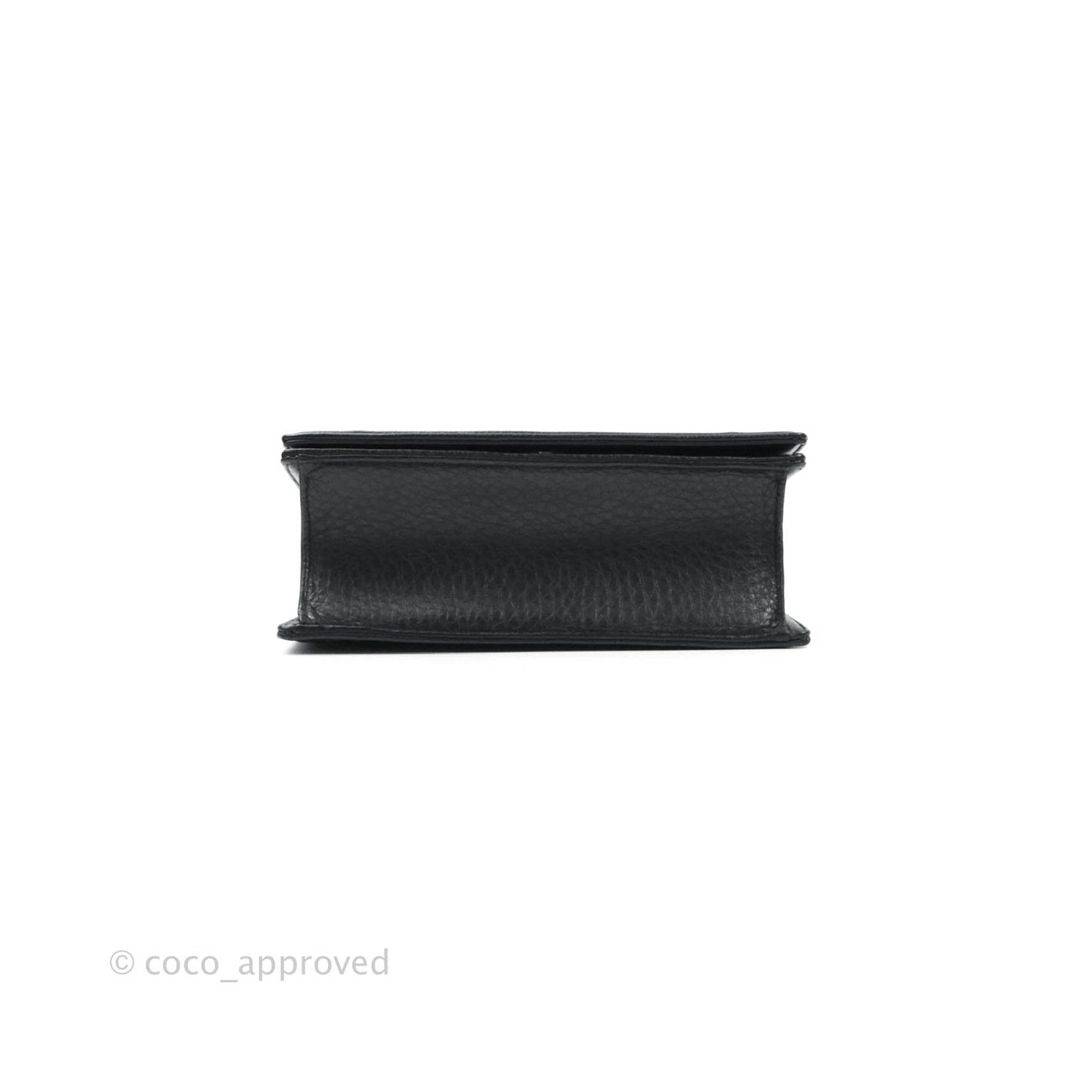 Christian Dior Small Diorama Calfskin Flap Bag Black Gold Hardware