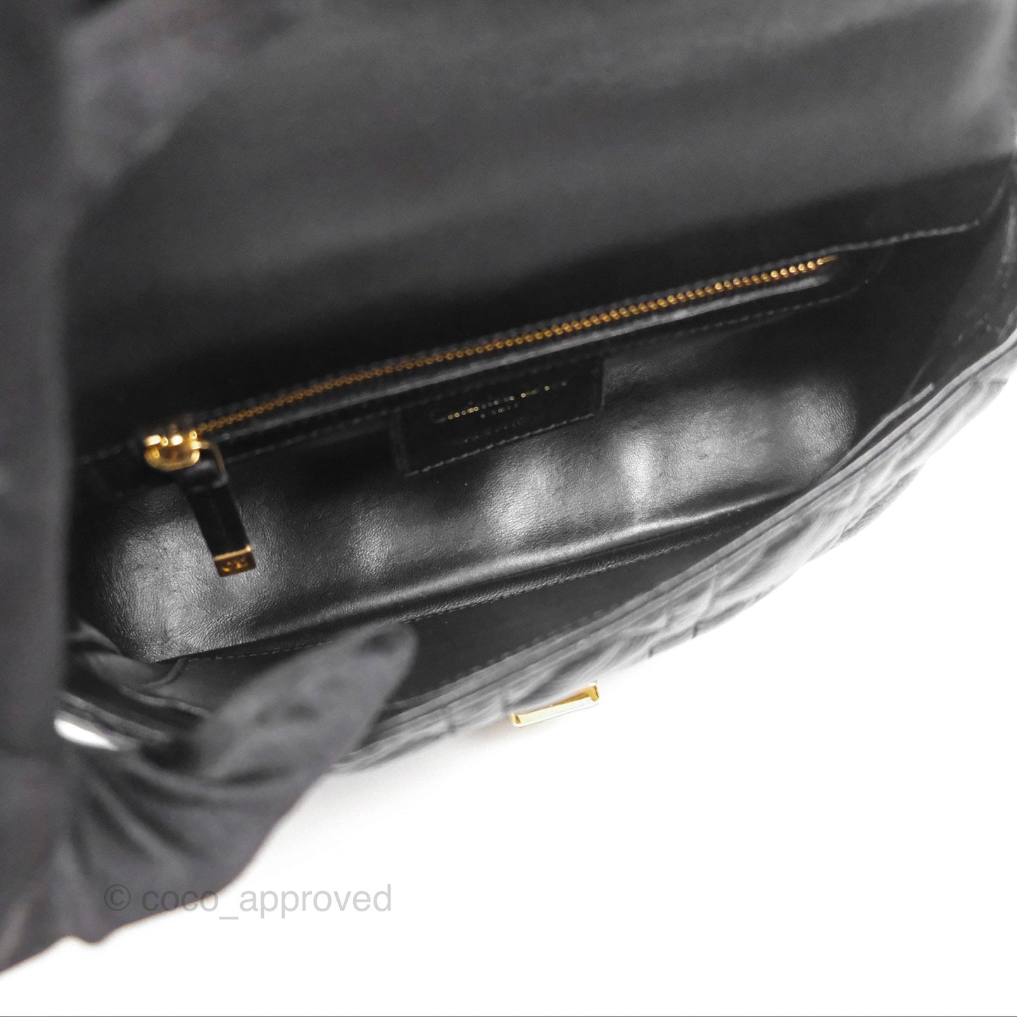 Christian Dior Small Caro Bag Black Supple Cannage Calfskin