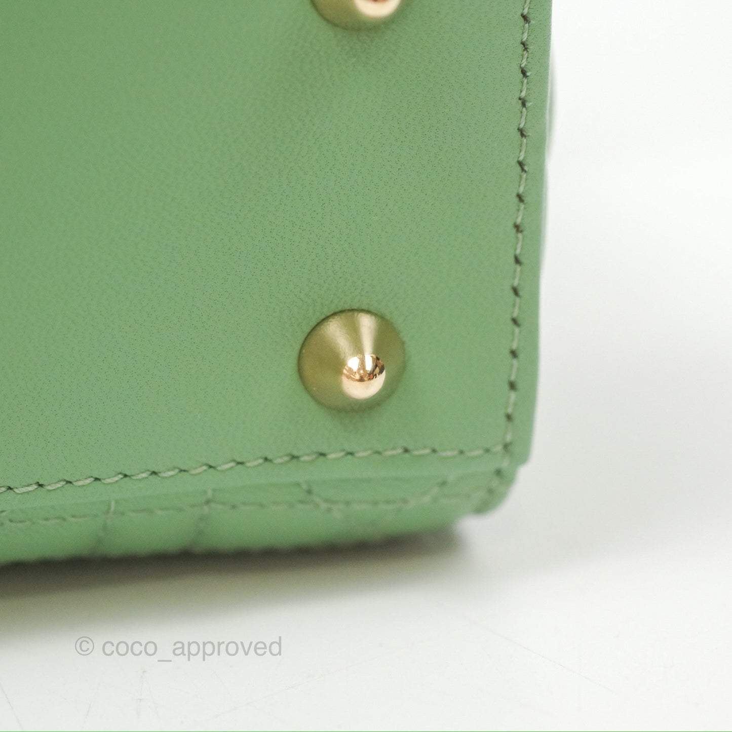 Christian Dior My ABCDior Lady Dior Avocado Green Lambskin Gold Hardware