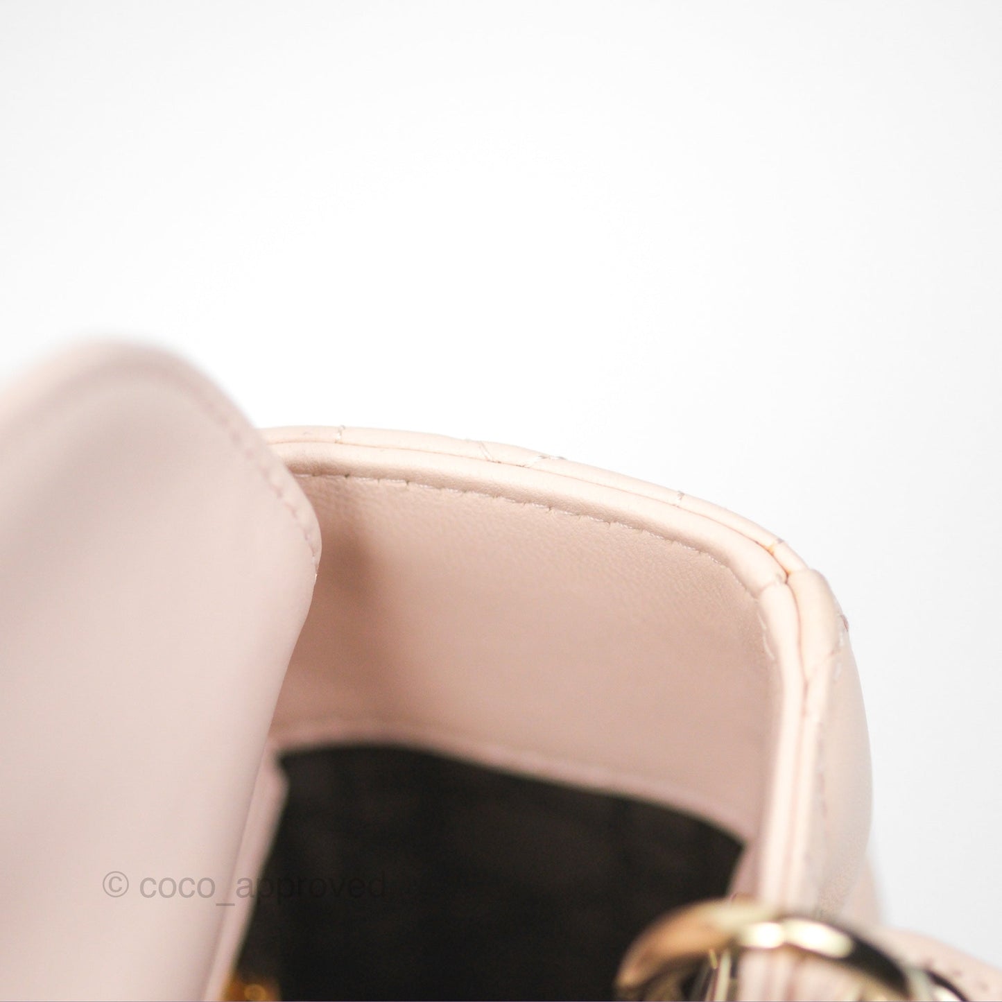 Christian Dior My ABCDior Lady Dior Pale Pink Cannage Lambskin Gold Hardware