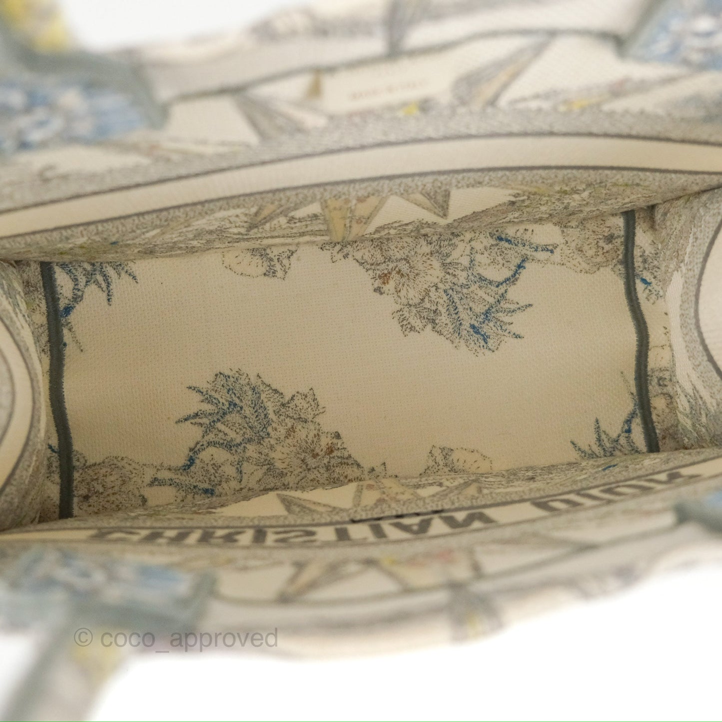 Christian Dior Medium(Old Small) Book Tote White Multicolor Rêve d'Infini Embroidery