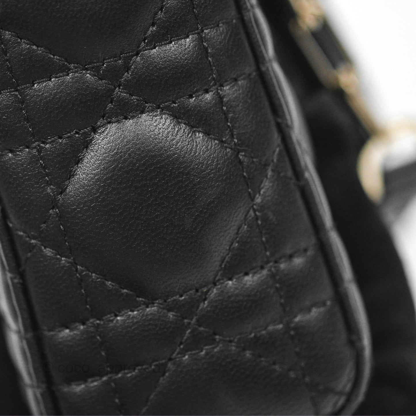 Dior Small Lady D-Joy Bag Black Lambskin Cannage Gold Hardware