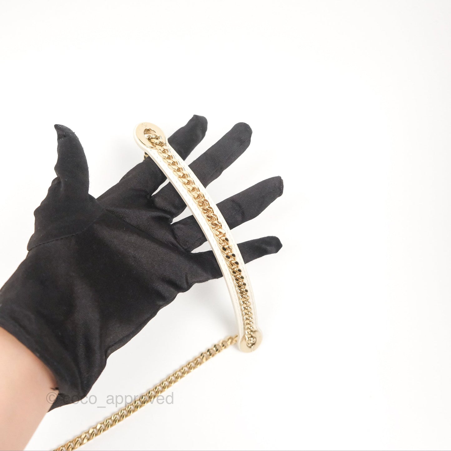 Christian Dior Cannage Mini Lady Dior White Gold Hardware