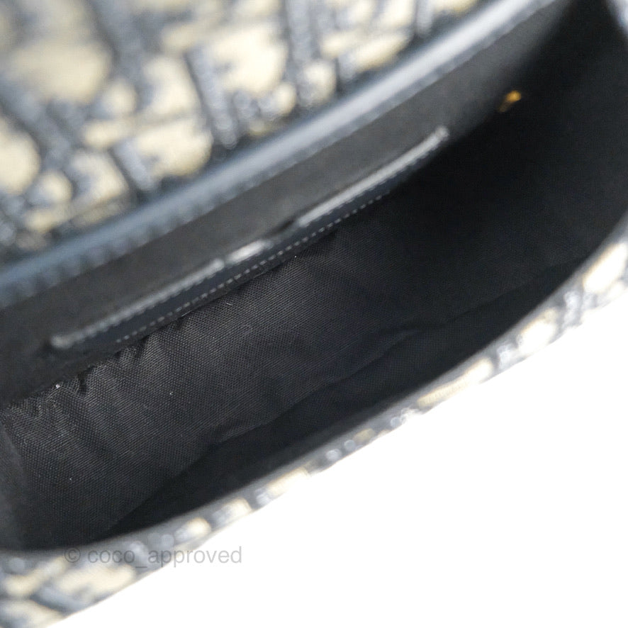 Dior Medium Bobby Bag Blue Oblique Jacquard Canvas