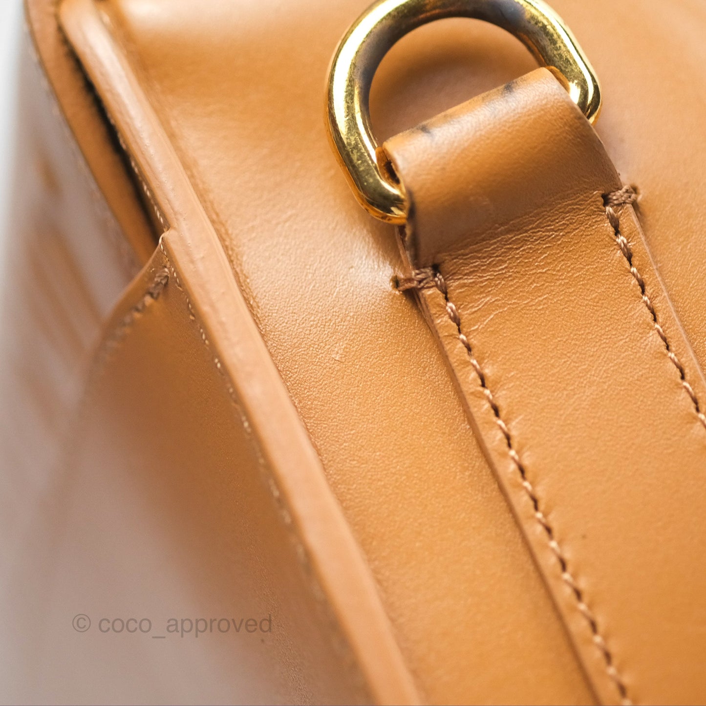 Christian Dior Medium Bobby Bag Camel Calfskin Gold Hardware