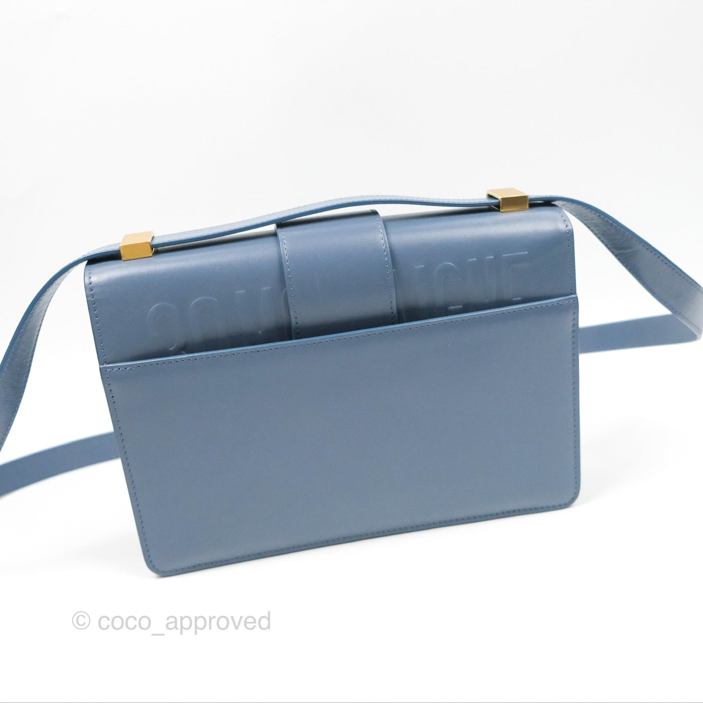 Dior 30 Montaigne Bag Blue Box Calfskin