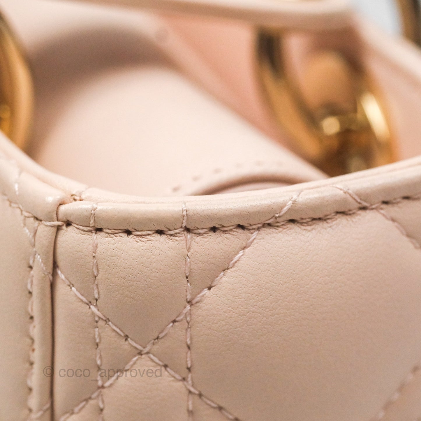 Christian Dior Lambskin My ABCDior Lady Dior Pink Gold Hardware
