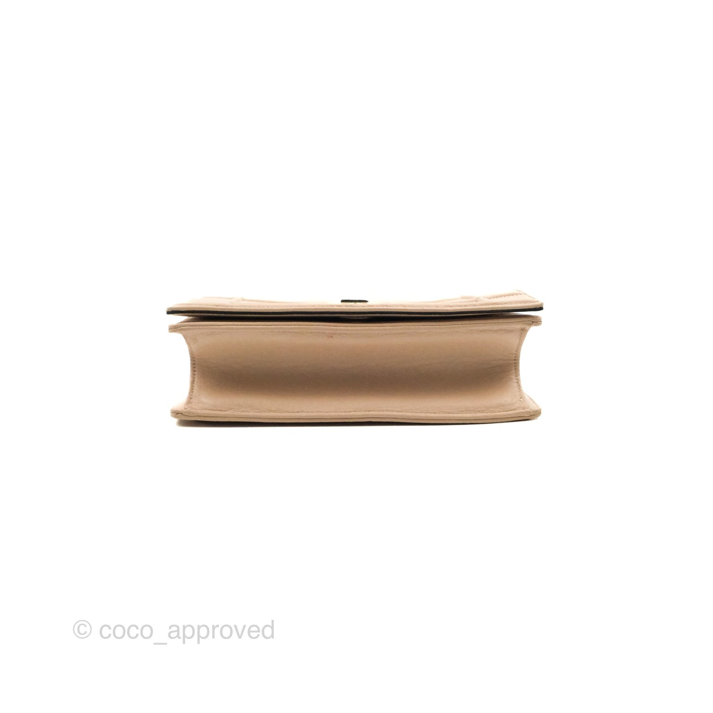 Christian Dior Small Diorama Calfskin Flap Bag Nude Pink Gold Hardware