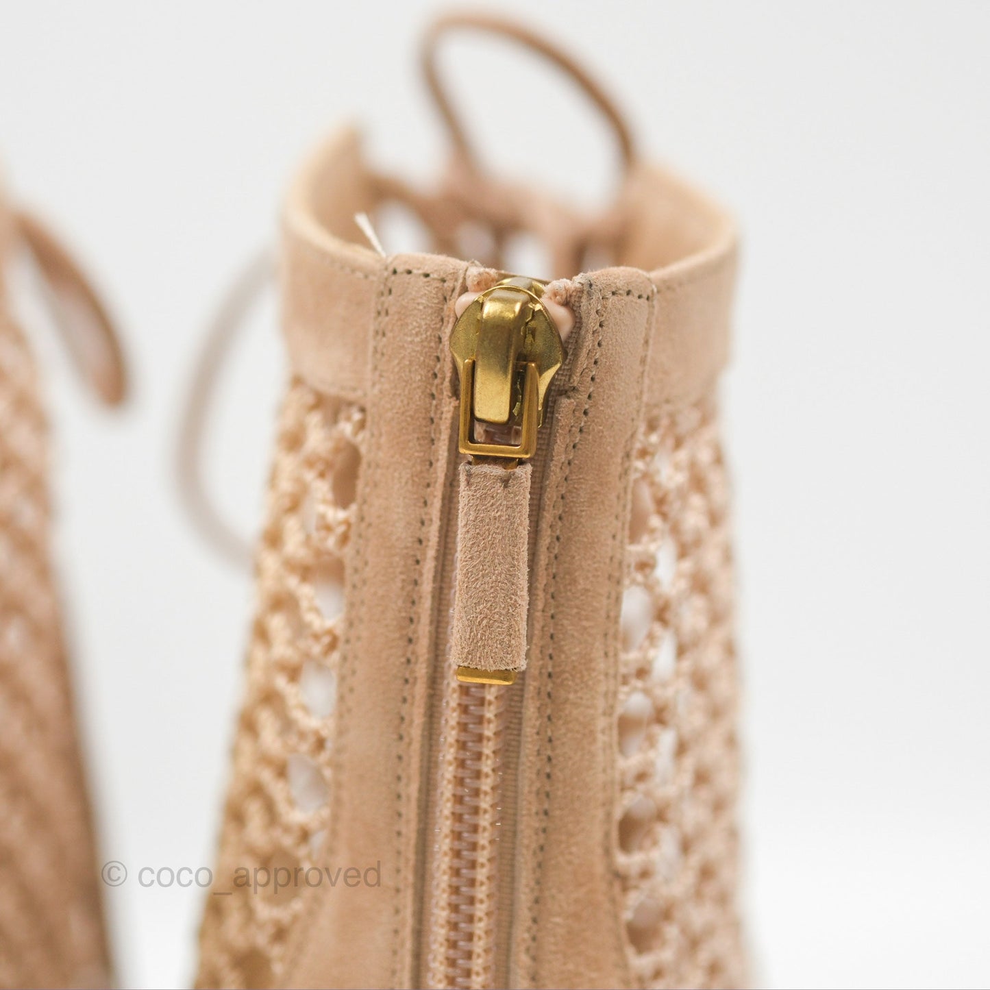 Dior Naughtily-D Ankle Boots Nude Suede Size 37