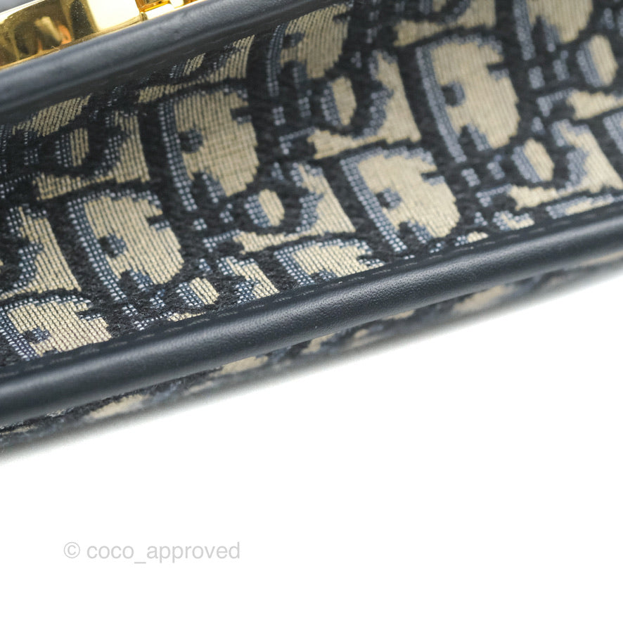 Dior 30 Montaigne Bag Blue Dior Oblique Jacquard