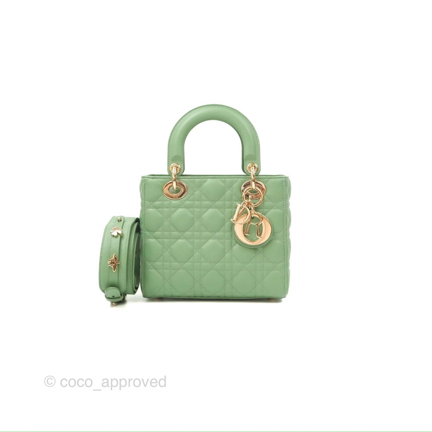 Christian Dior My ABCDior Lady Dior Avocado Green Lambskin Gold Hardware