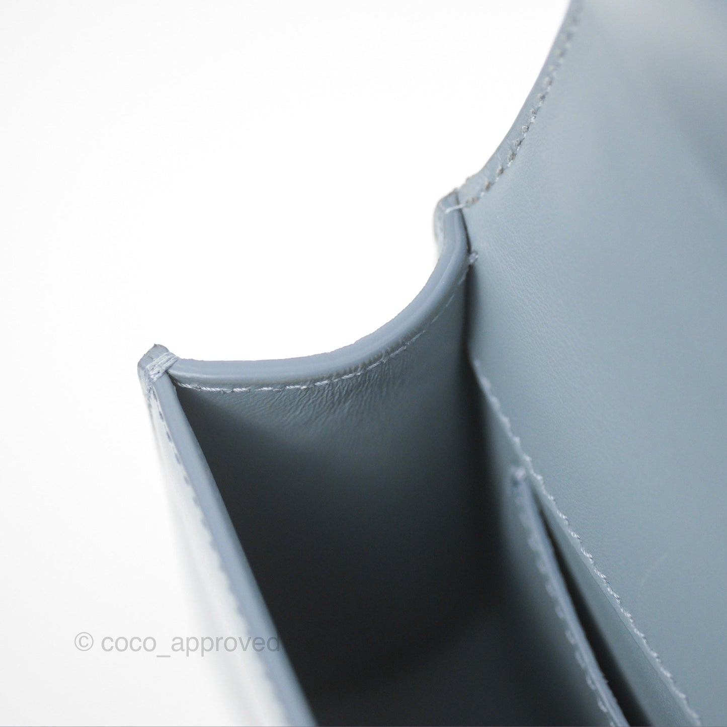 Christian Dior Micro 30 Montaigne Flap Bag Blue Grey Smooth Calfskin