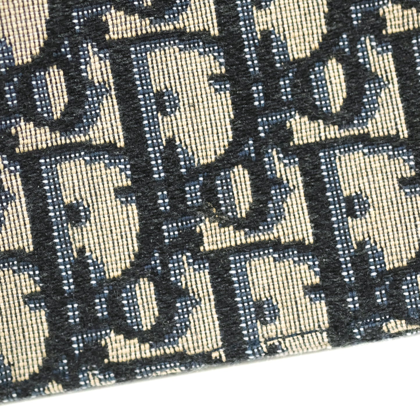 Christian Dior Saddle Chain Pouch Navy Oblique Jacquard