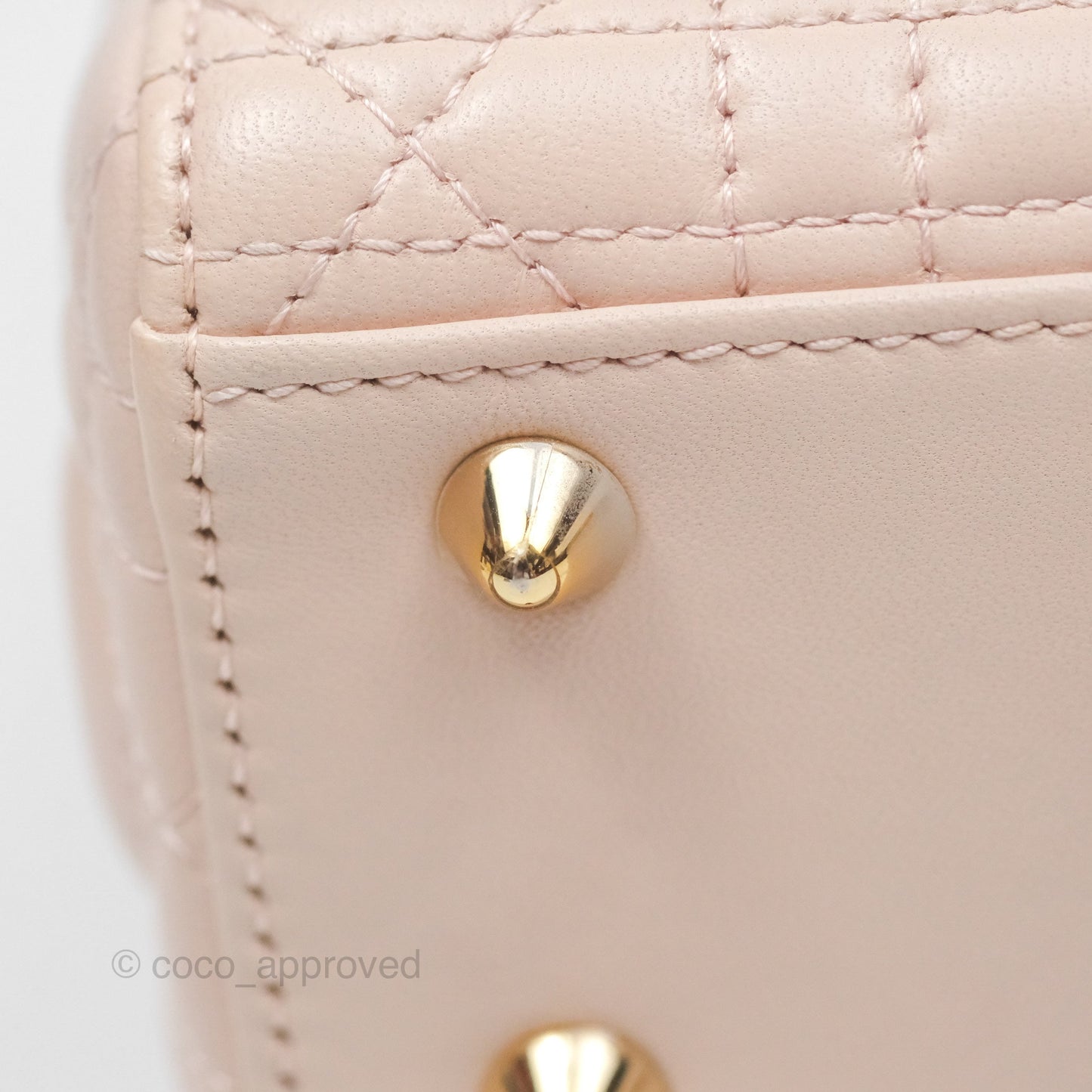 Christian Dior Lambskin My ABCDior Lady Dior Pink Gold Hardware