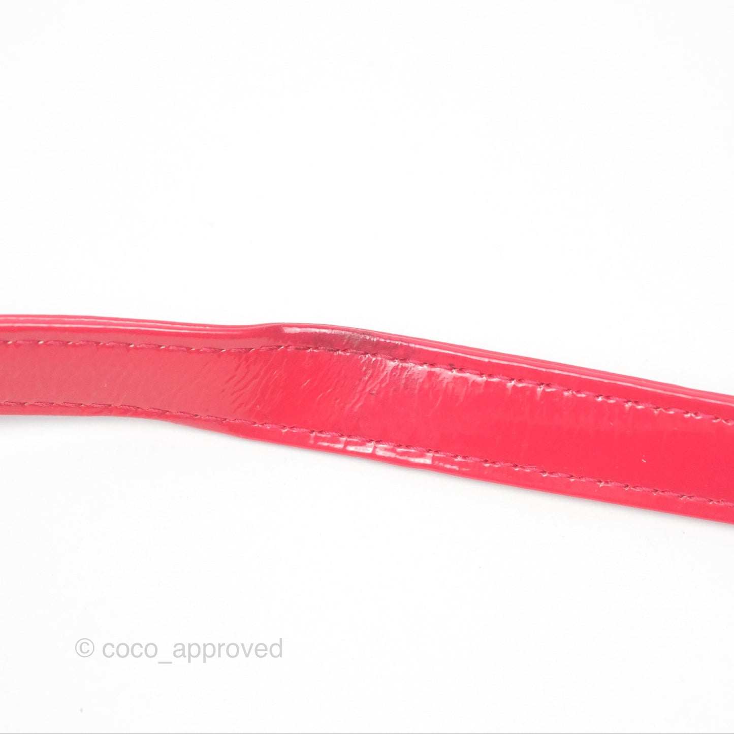 Christian Dior Medium Lady Dior Red Patent Silver Hardware