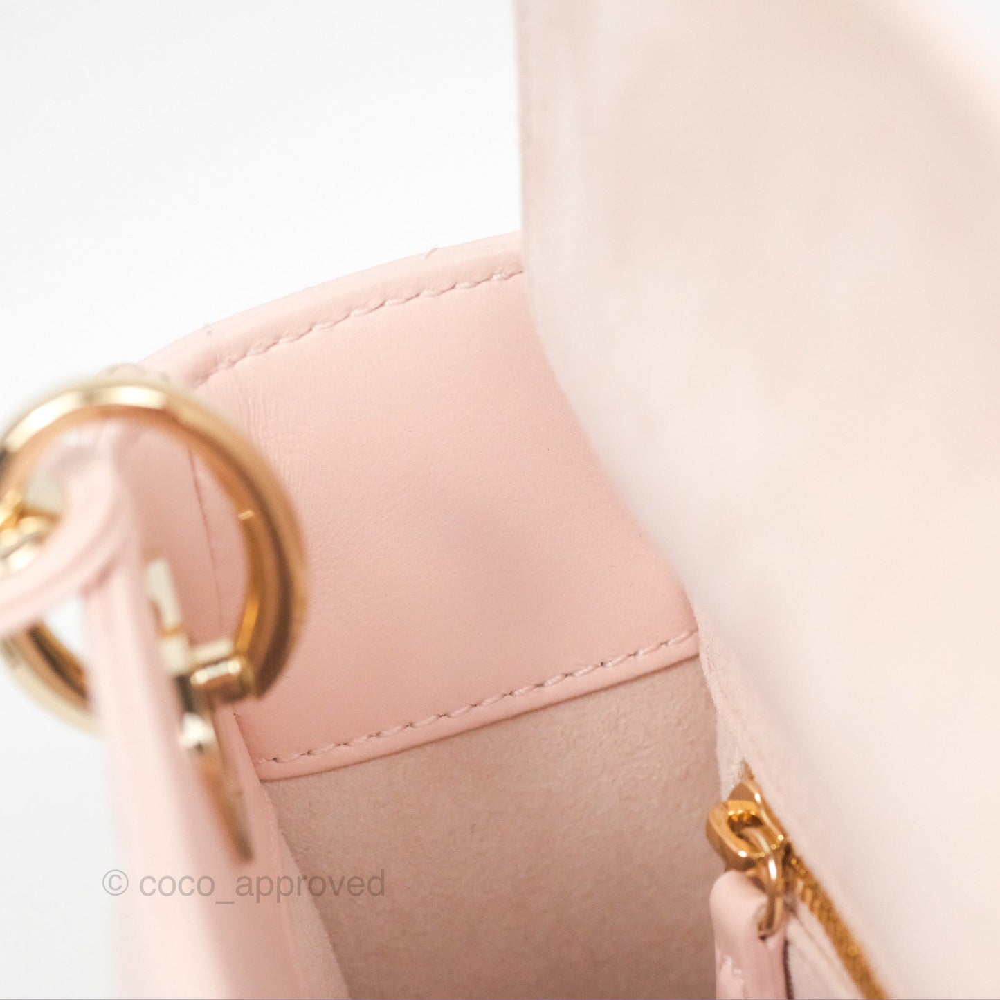 Christian Dior Mini Lady Dior Pink Lambskin Gold Hardware