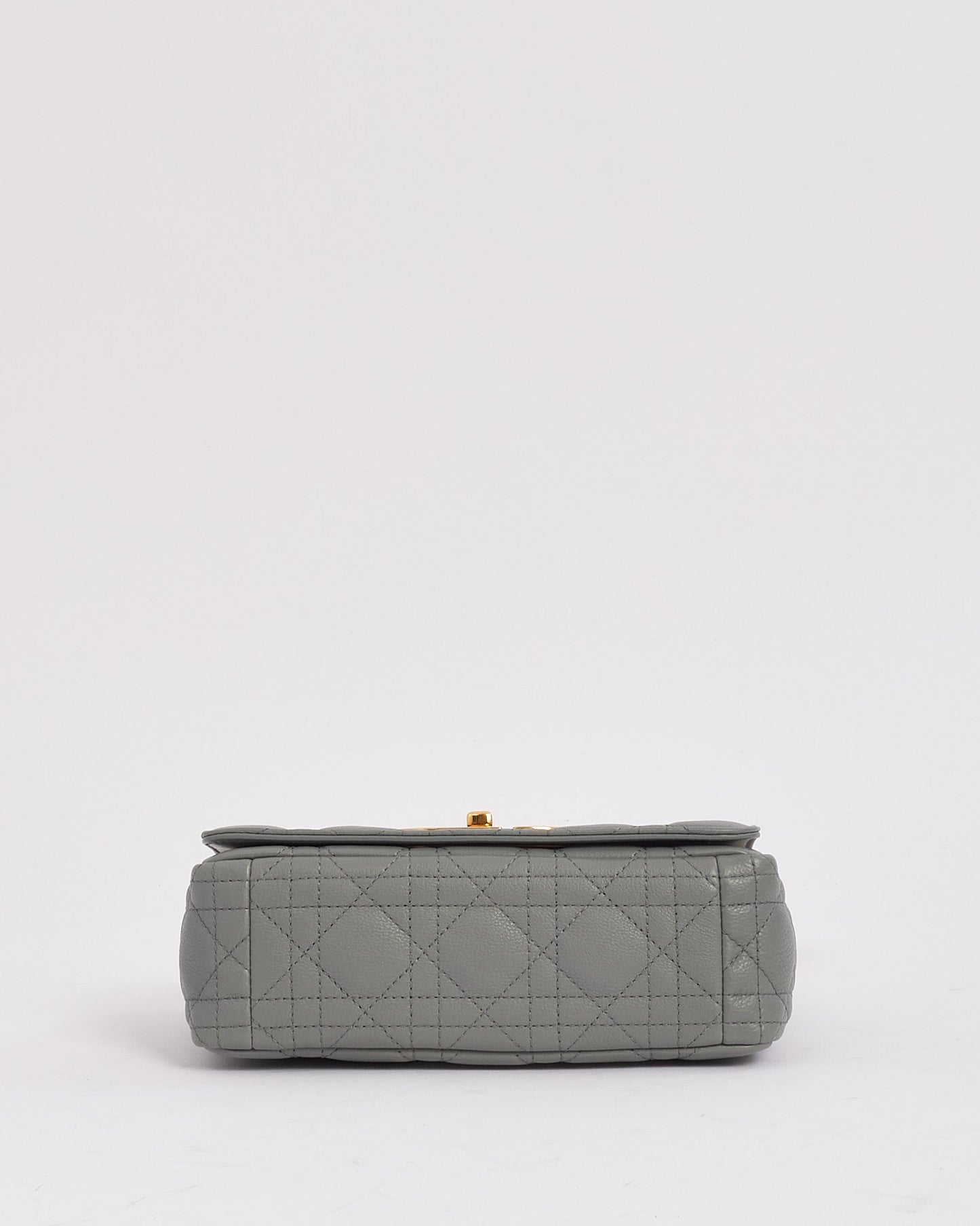 Dior Grey (Stone) Leather Small Caro Bag with Gold Hardware