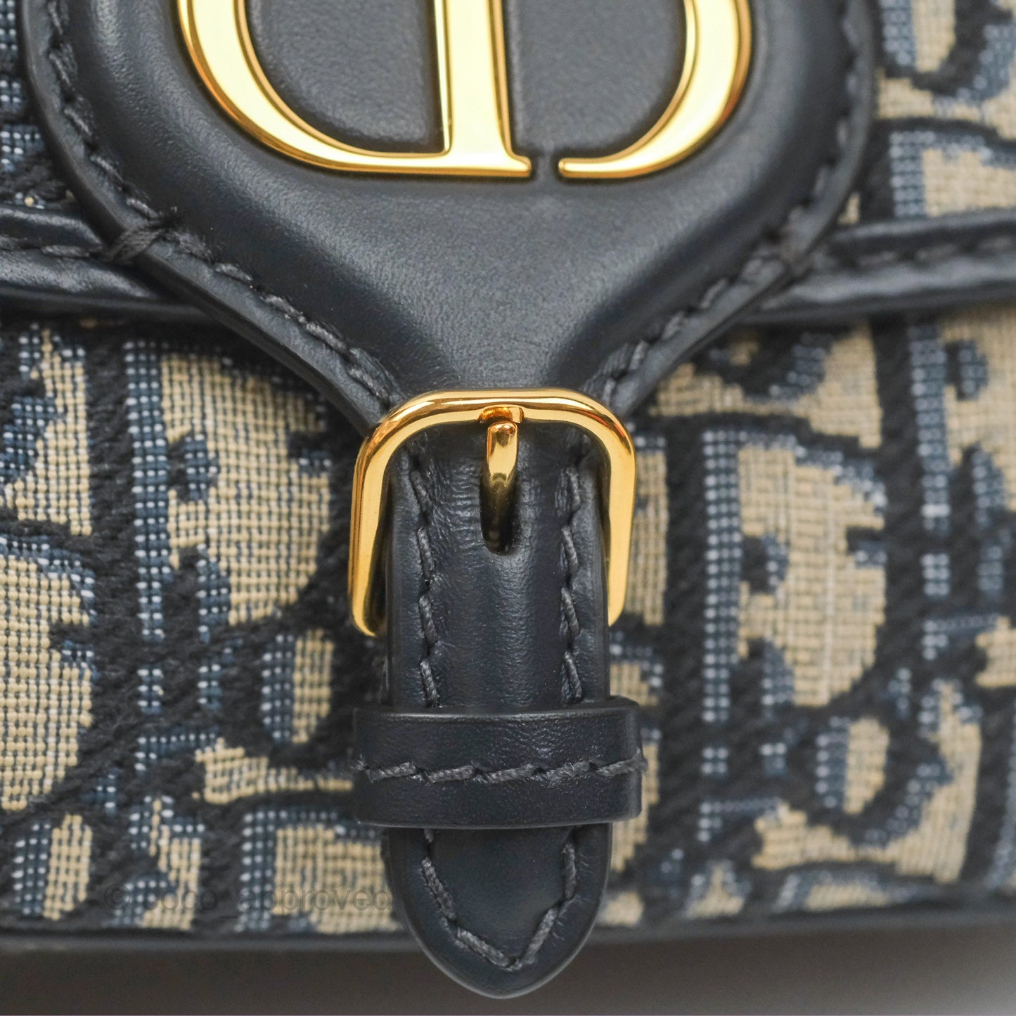 Christian Dior Bobby East-West Bag Blue Oblique Jacquard Canvas