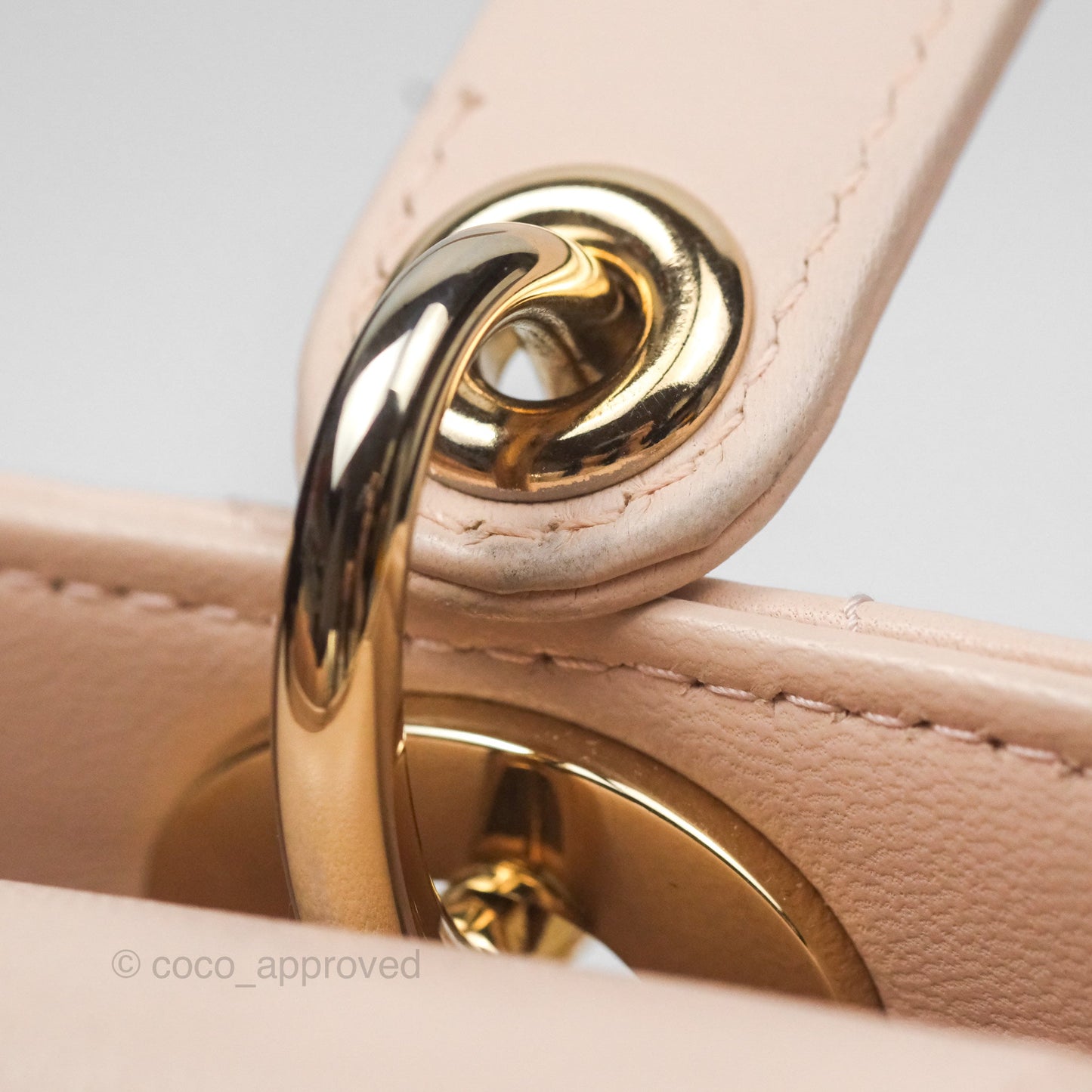 Christian Dior Lambskin My ABCDior Lady Dior Pink Gold Hardware