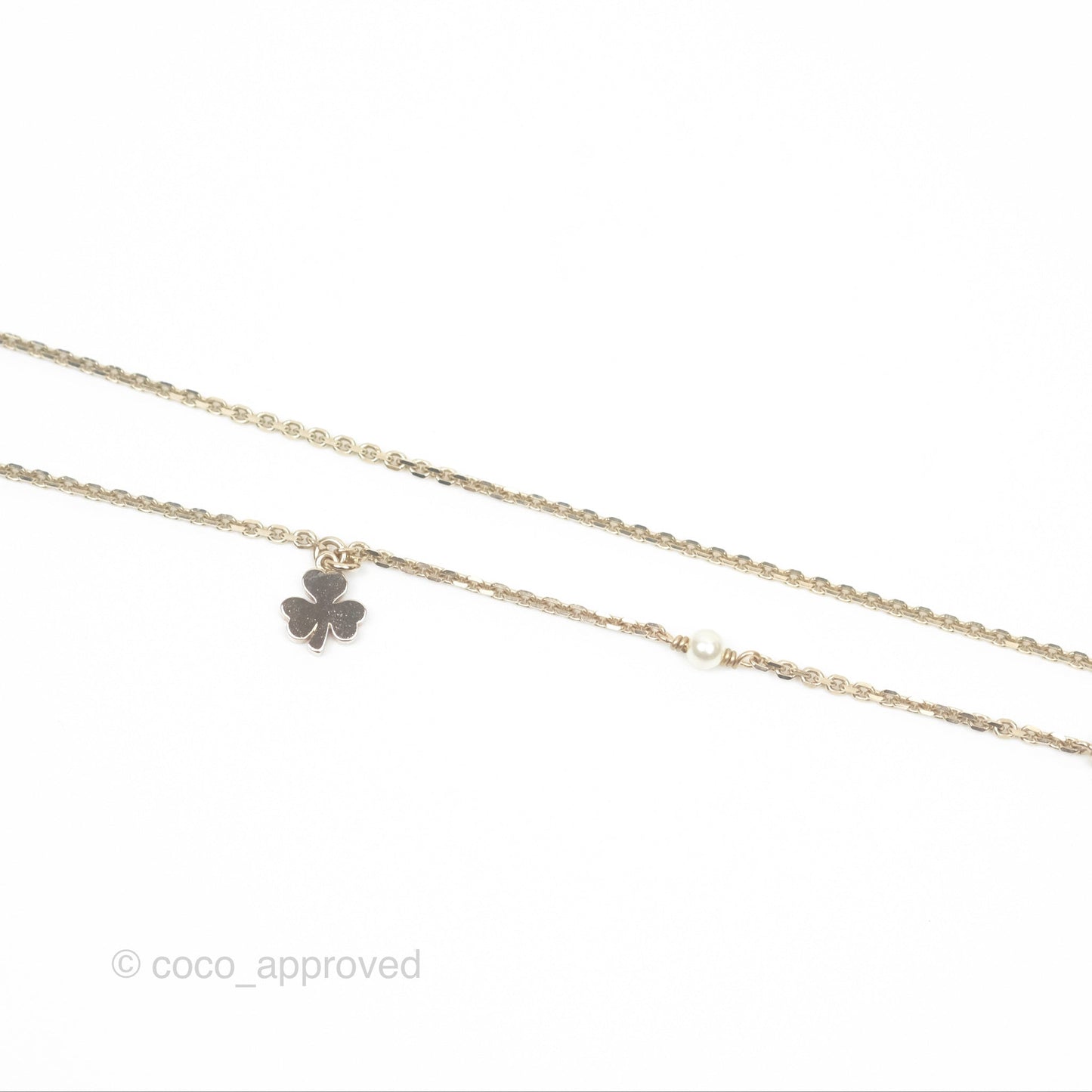 Christian Dior Double Necklace Bee Star Clover Crystals Pearls Gold Tone