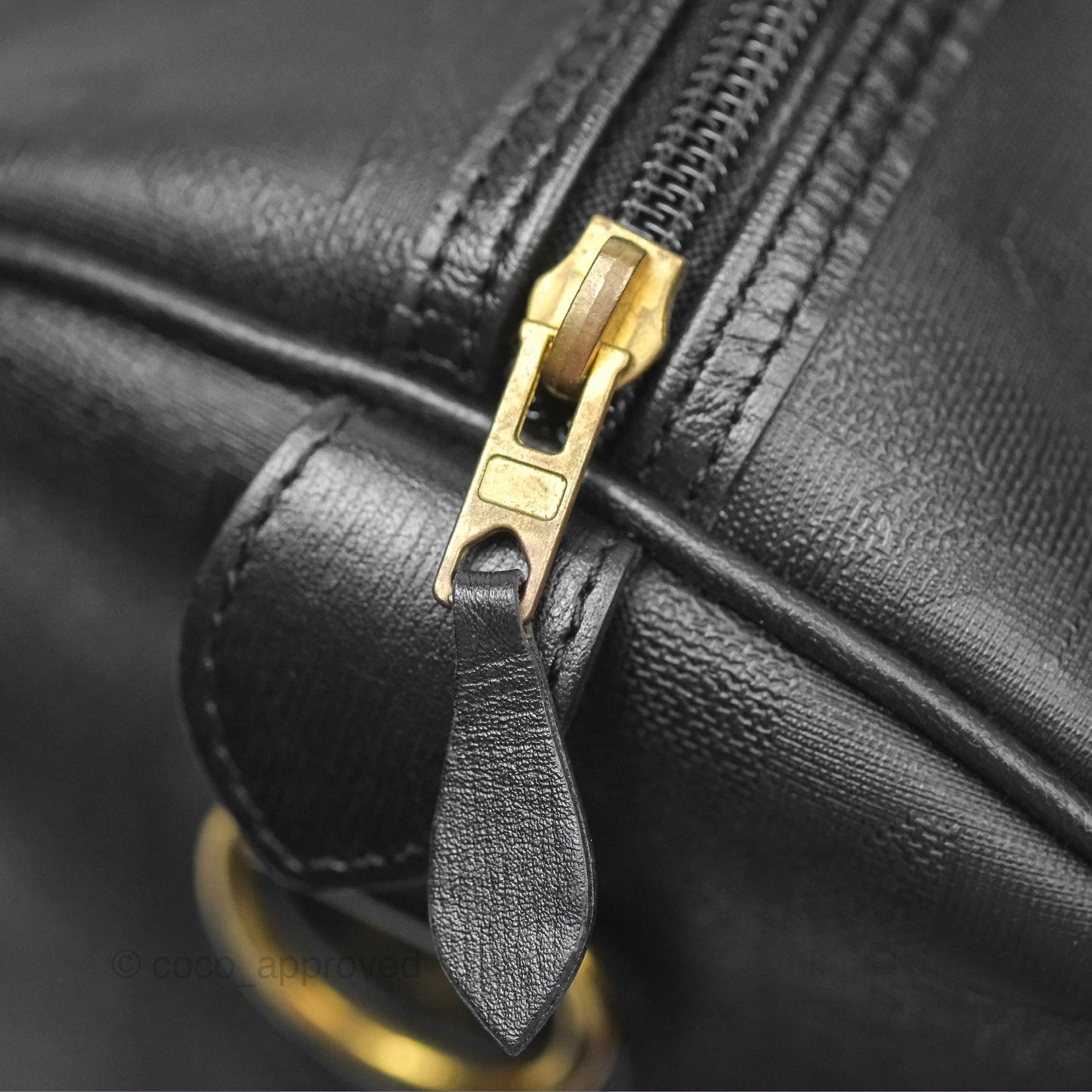 Dior Vintage Trotter Boston Duffle Bag Oblique Black