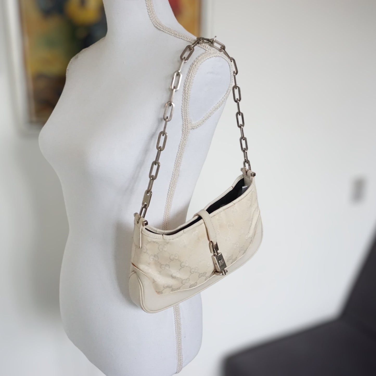 Gucci Hvid Skuldertaske