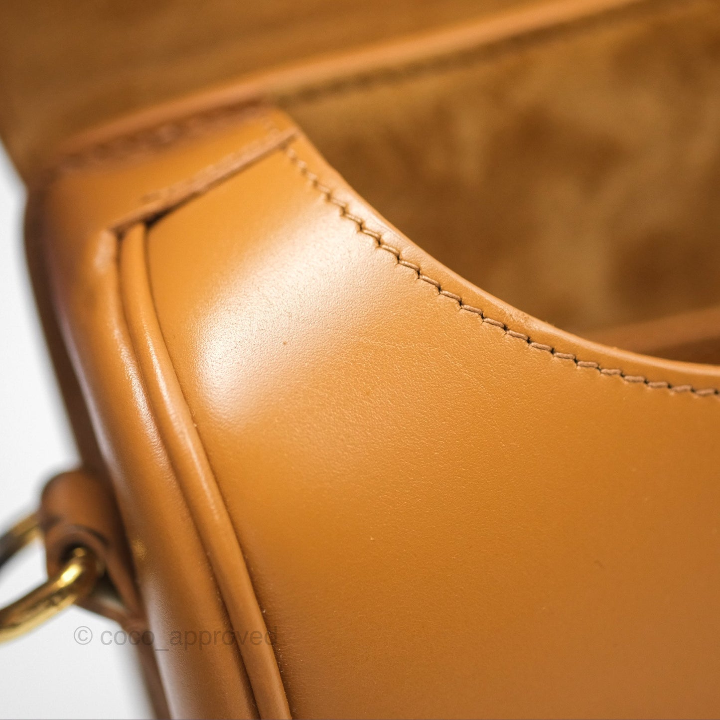 Christian Dior Medium Bobby Bag Camel Calfskin Gold Hardware