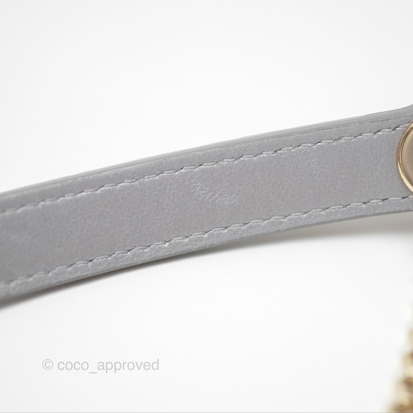 Christian Dior Lambskin Cannage Mini Lady Dior Iridescent Grey Gold Hardware