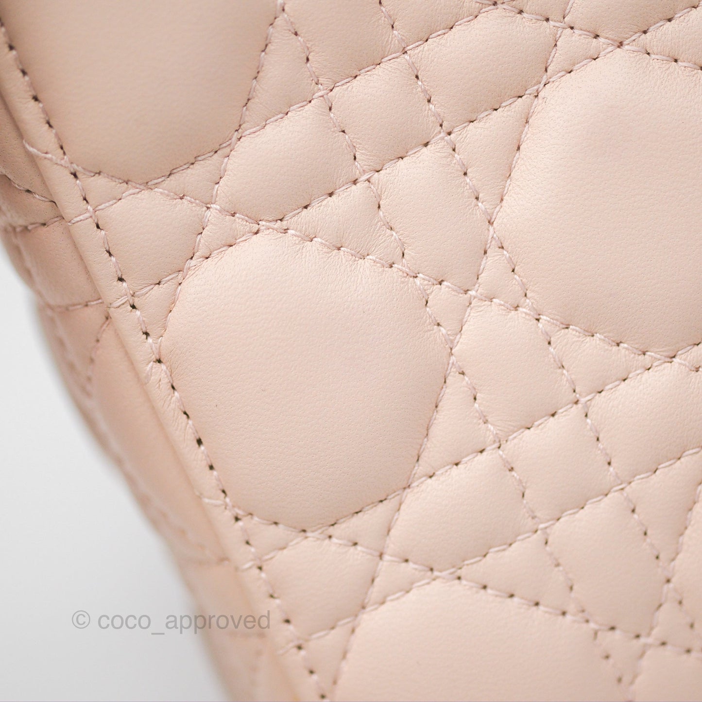 Christian Dior My ABCDior Lady Dior Pale Pink Cannage Lambskin Gold Hardware