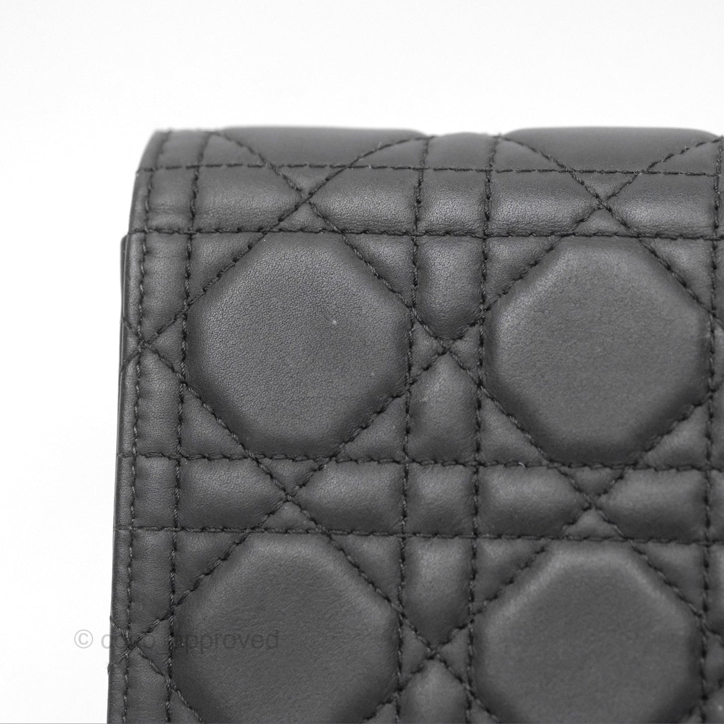 Christian Dior Lady Dior Small Clutch with Chain Lambskin So Black