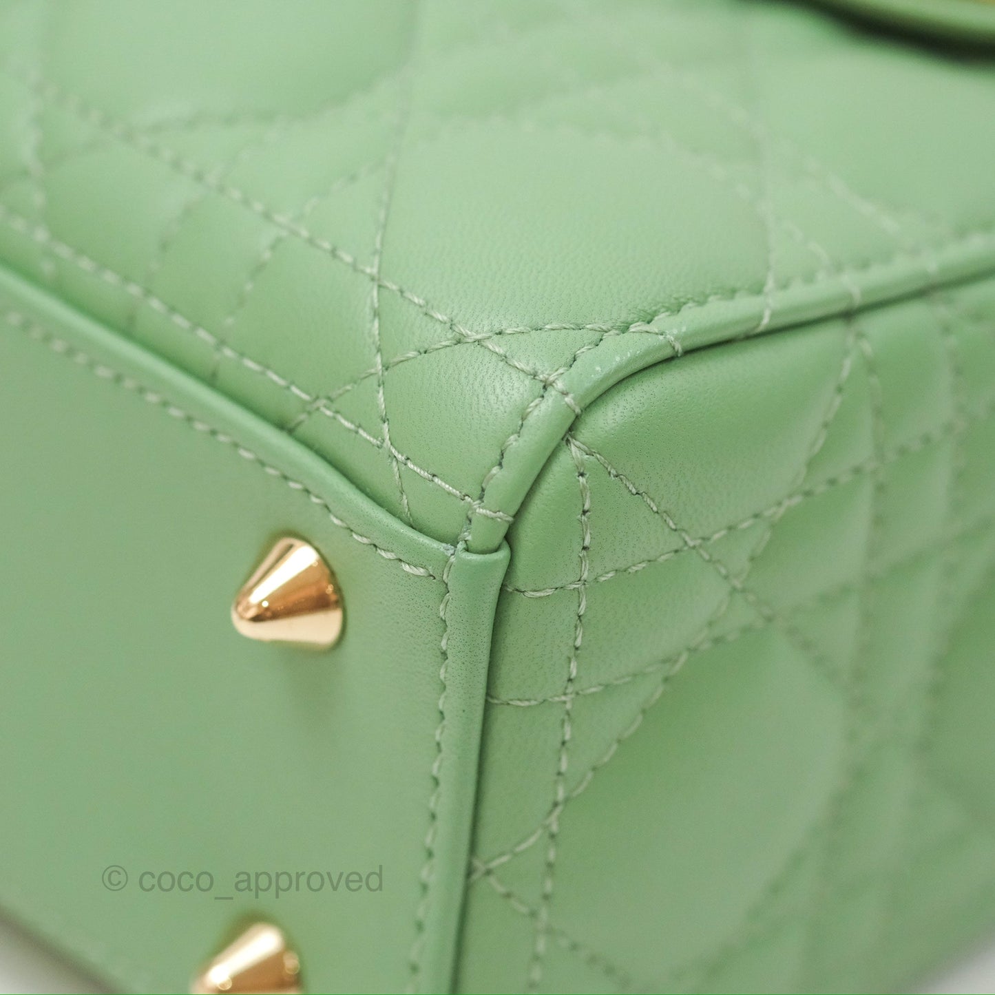 Christian Dior My ABCDior Lady Dior Avocado Green Lambskin Gold Hardware