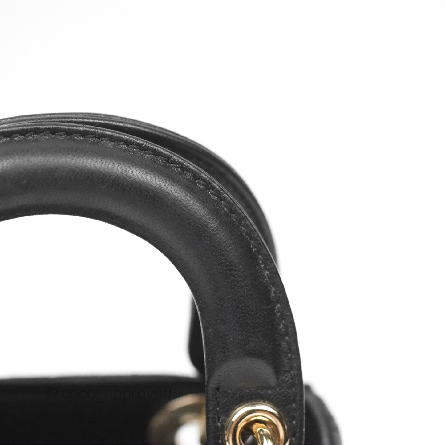Christian Dior Micro Lady Dior Black Lambskin Gold Hardware