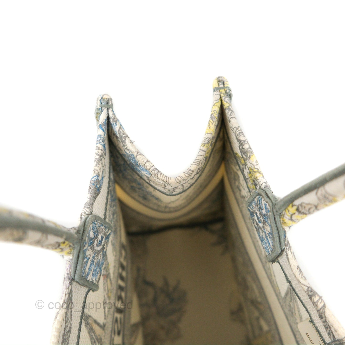 Christian Dior Medium(Old Small) Book Tote White Multicolor Rêve d'Infini Embroidery