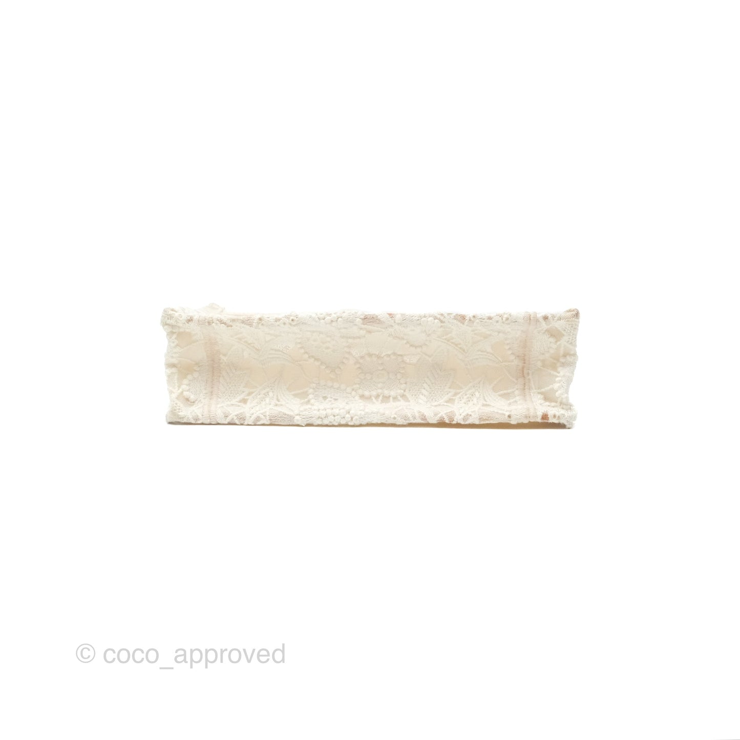 Dior Mini Book Tote Natural Macramé-Effect Embroidery