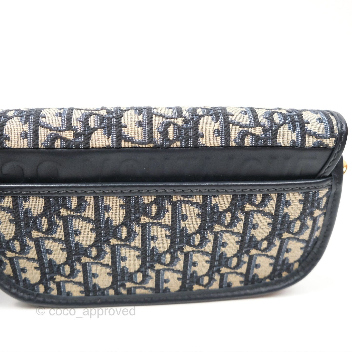 Christian Dior Bobby East-West Bag Blue Oblique Jacquard Canvas