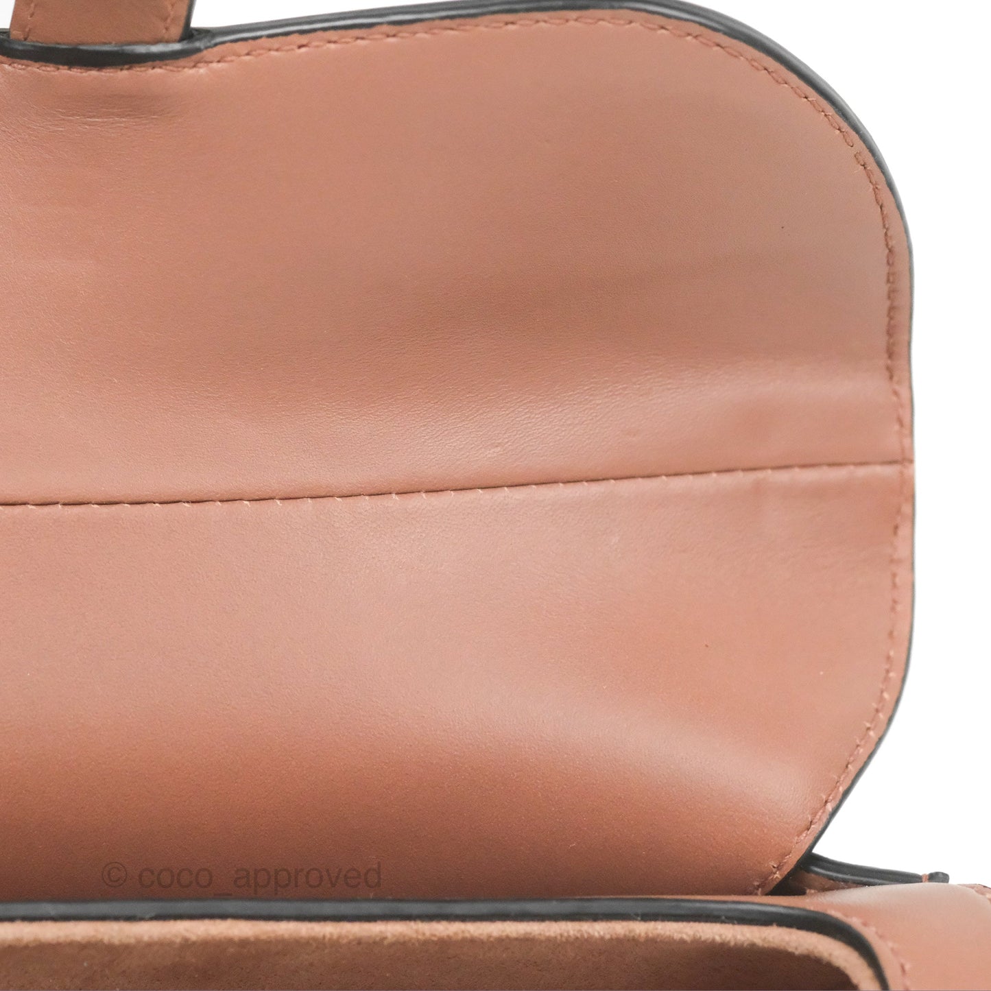 Christian Dior Mini Saddle Bag Rose Taupe Grained Calfskin Gold Hardware